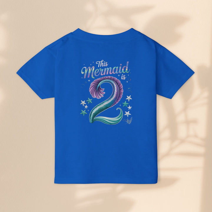2 year old Mermaid Toddler T-Shirt | Cute Birthday Shirt, Kids Apparel, Toddler Gift, Mermaid Theme, Ocean Birthday Party