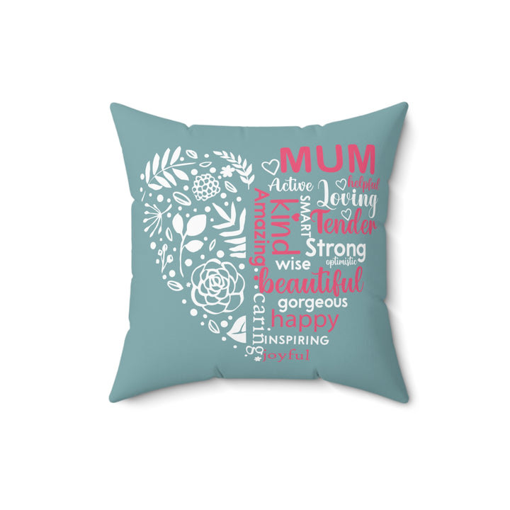 Inspirational Love Mum Pillow | Heart-Shaped Décor for Mother's Day