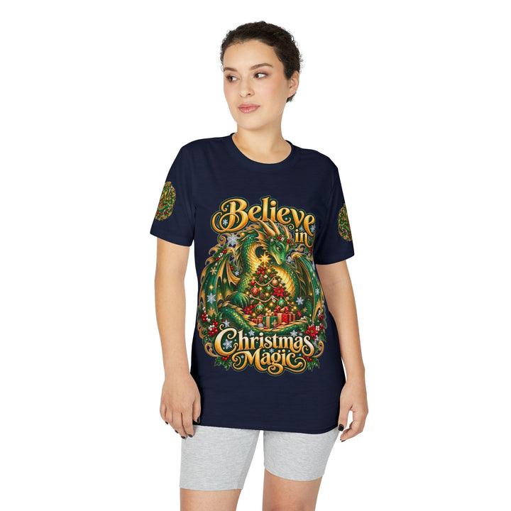 Christmas Dragon T-Shirt — "Believe in Christmas Magic" Holiday Tee