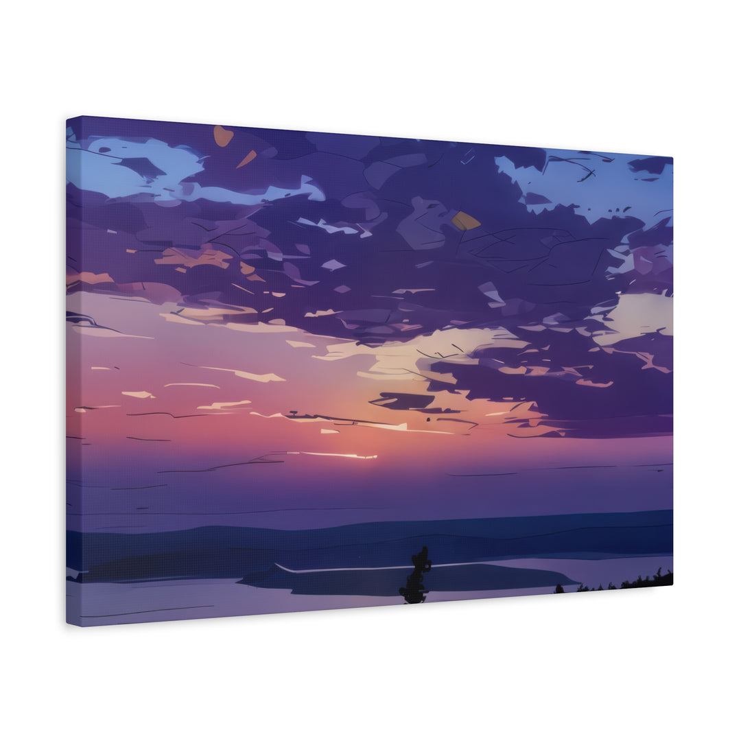Elegant Sunset Canvas Print for Bedroom and Living Room