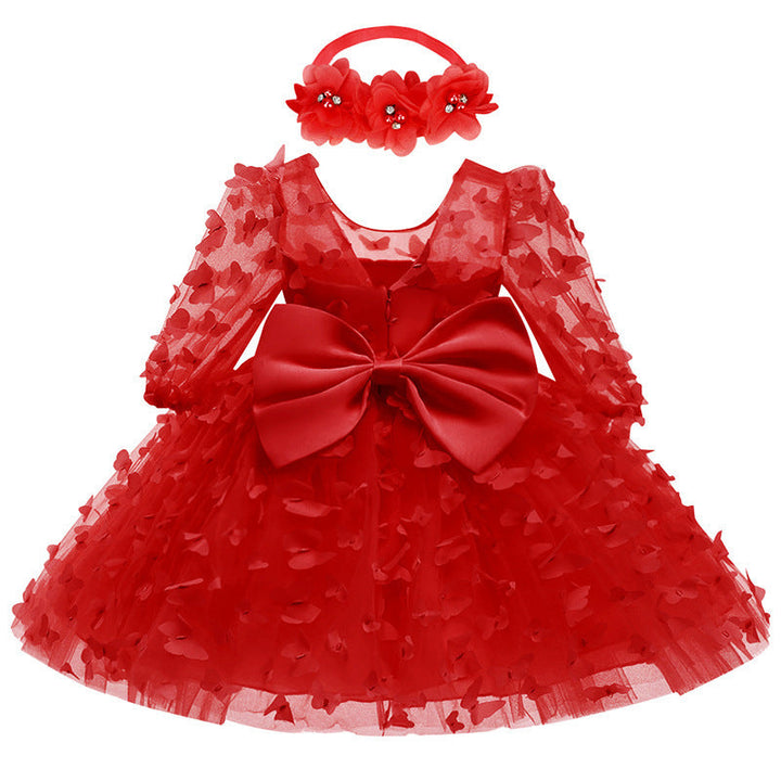 Baby and Toddler Mid-Sleeve Formal Dress