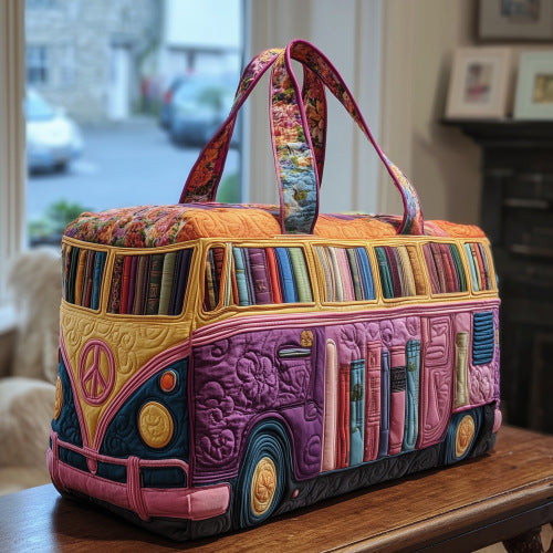 Quilted Embroidered Weekender Tote and Fitness Bag