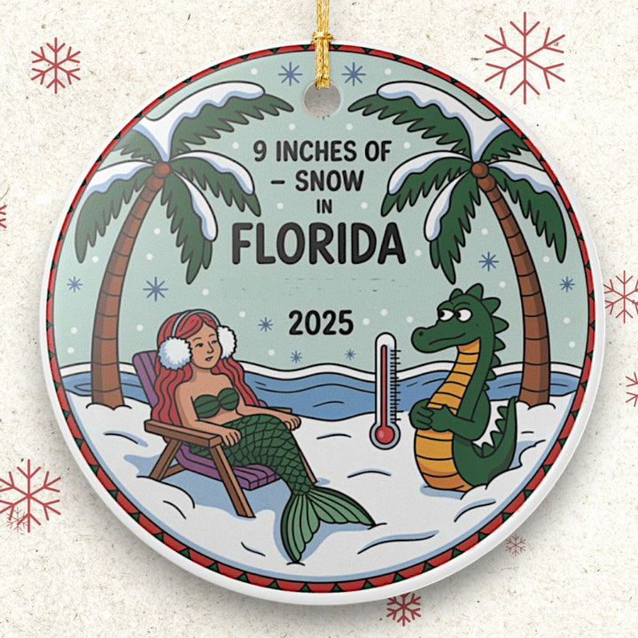 Florida Snow Mermaid Ornament – Christmas Tree Decoration