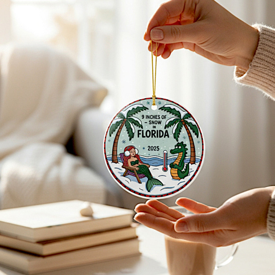 Florida Snow Mermaid Ornament – Christmas Tree Decoration