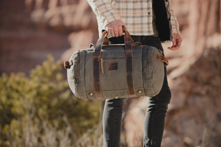 25L Waxed Canvas Duffel Bag | Iliamna Wide Mouth Travel Bag