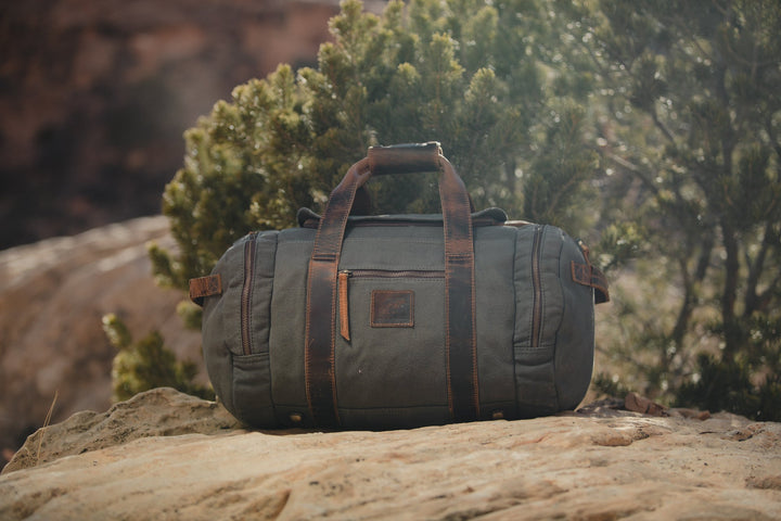 25L Waxed Canvas Duffel Bag | Iliamna Wide Mouth Travel Bag