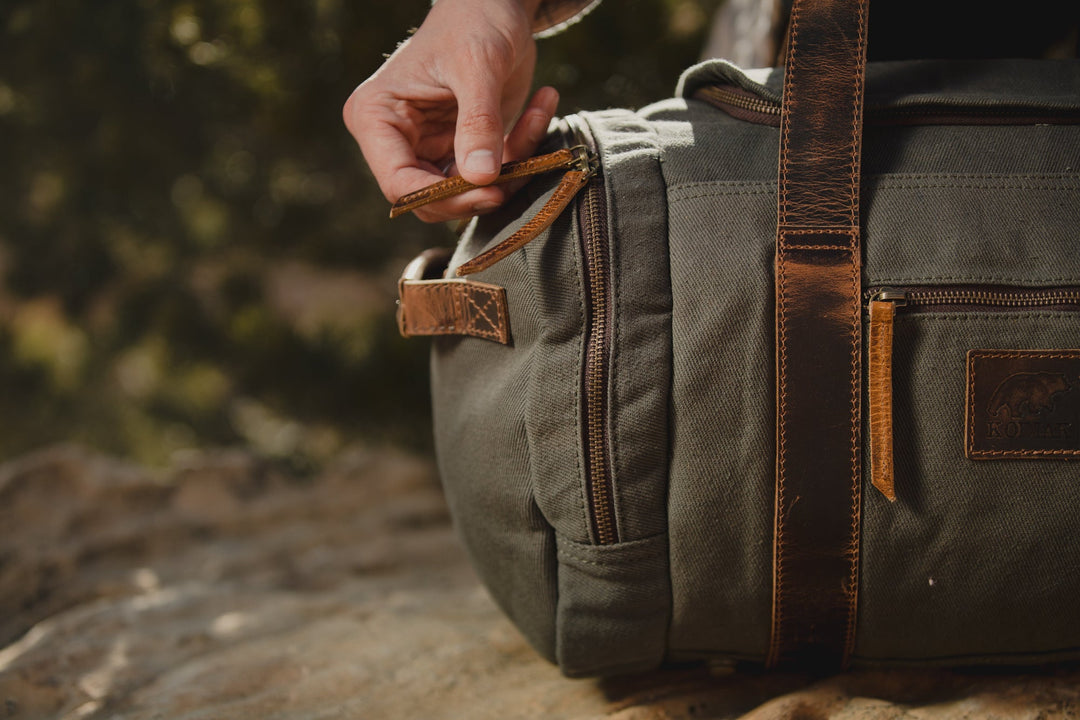 25L Waxed Canvas Duffel Bag | Iliamna Wide Mouth Travel Bag