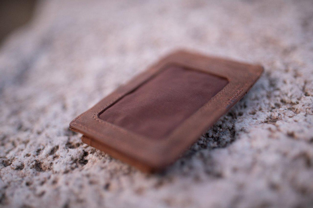 Leather Money Clip Wallet | Minimalist Magnetic Front Pocket Wallet