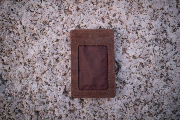 Leather Money Clip Wallet | Minimalist Magnetic Front Pocket Wallet