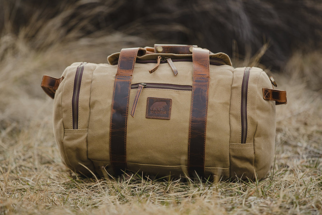 25L Waxed Canvas Duffel Bag | Iliamna Wide Mouth Travel Bag