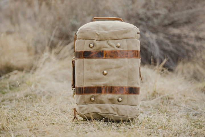 25L Waxed Canvas Duffel Bag | Iliamna Wide Mouth Travel Bag