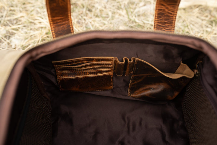 25L Waxed Canvas Duffel Bag | Iliamna Wide Mouth Travel Bag