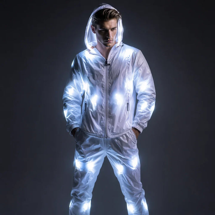 Full-Color Pixel LED Light-Up Jacket and Pants Stage Costume