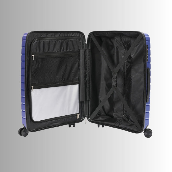 Blue Hardcase Roller Luggage Set – 3-Piece Travel Suitcase Collection