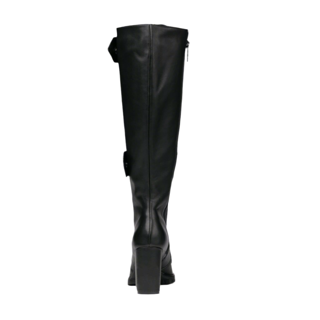 Michaela V Aspen Marta Black Italian Leather Boots