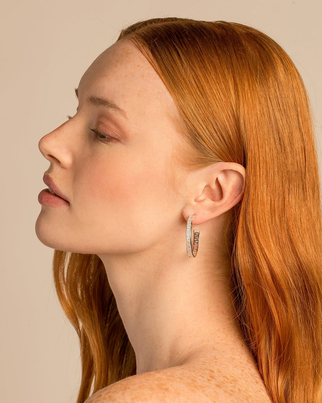 Mom Baguette Maxi Hoop Earrings – Meaningful Gift by Bryan Anthonys
