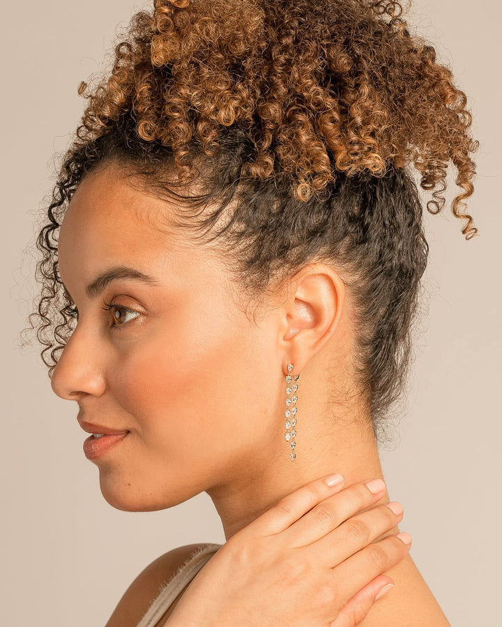 By My Side Pear Cut Chandelier Earrings – Bridesmaid Gift