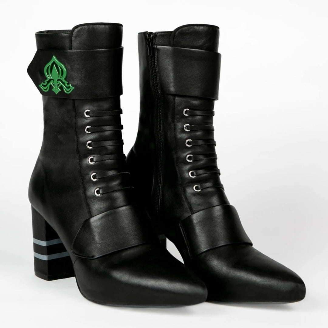 Michaela V Marta Black Leather Knee-High Boots