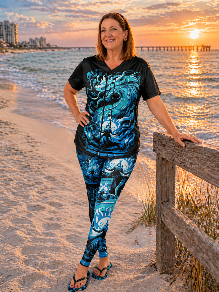 Women's Baseball Jersey - Majestic Dragon