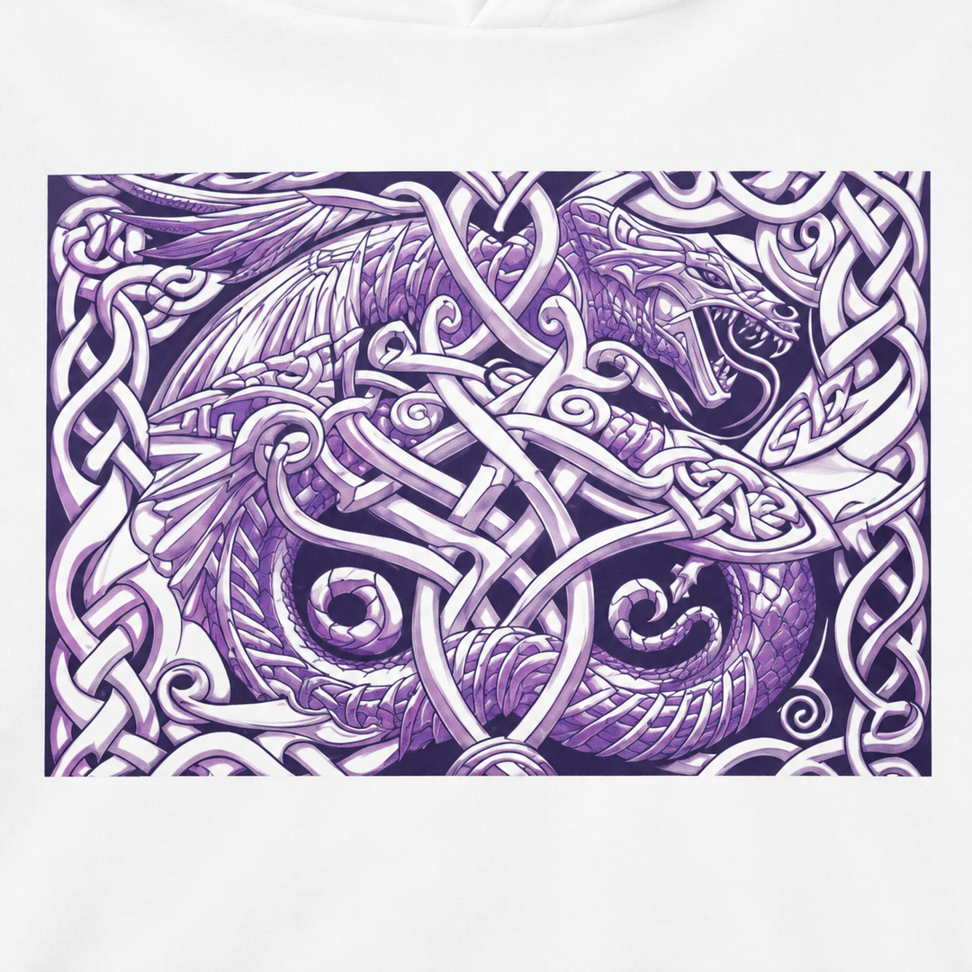 Celtic Dragon Hoodie, Gift for Fantasy Lovers