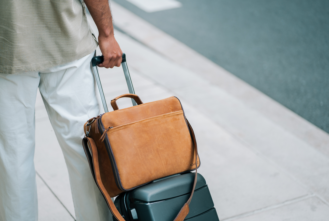 Leather CPAP Travel Bag | Full Grain Leather Travel Case