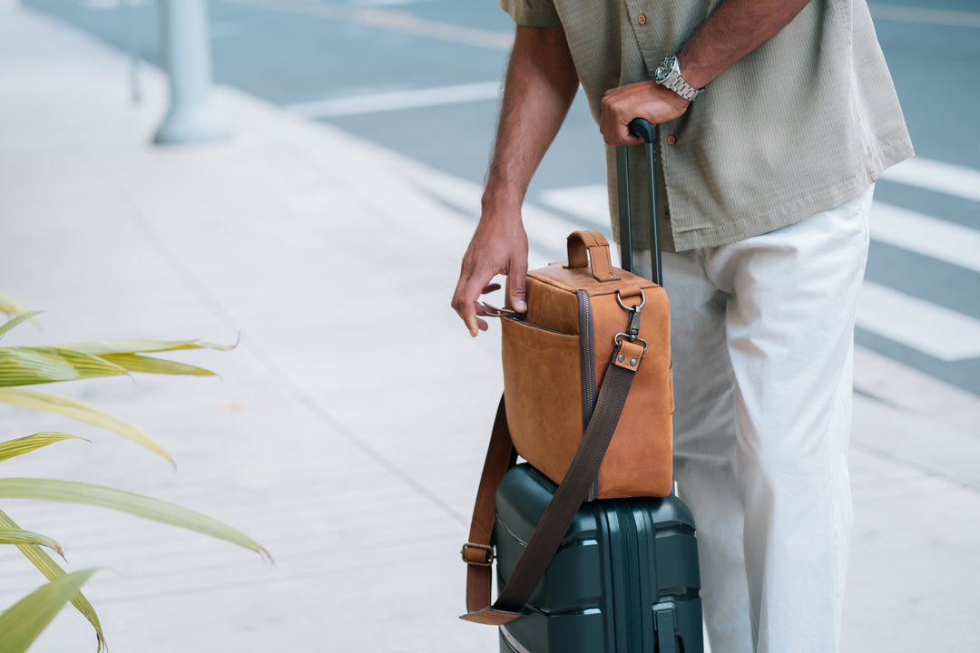 Leather CPAP Travel Bag | Full Grain Leather Travel Case