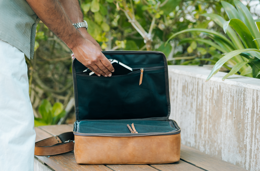 Leather CPAP Travel Bag | Full Grain Leather Travel Case