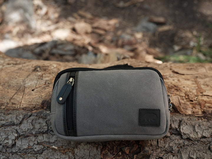 Waxed Canvas Sling Bag | Cedar Leather Crossbody Everyday Bag