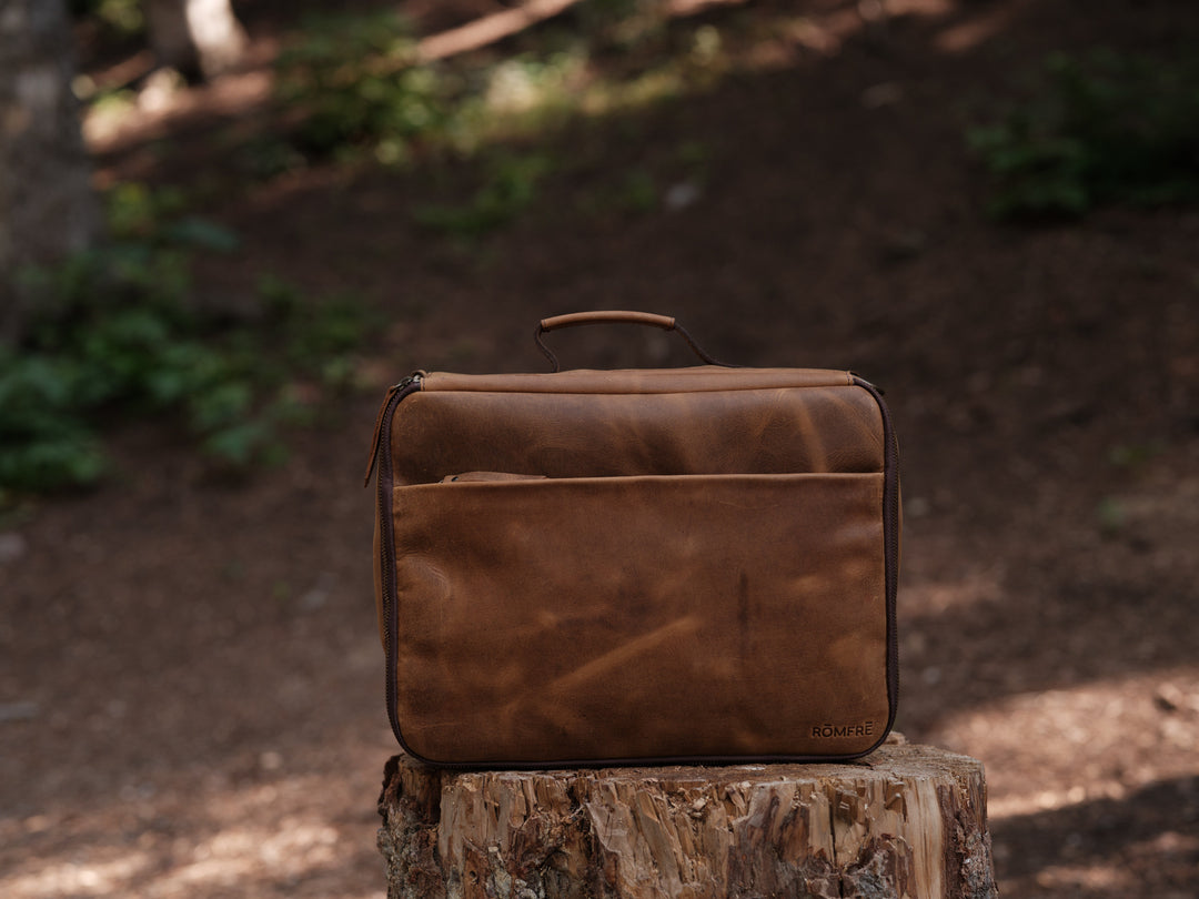Leather CPAP Travel Bag | Full Grain Leather Travel Case