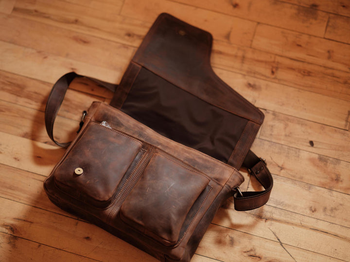 Limited Edition Yukon Leather Messenger | Full Grain Laptop Bag