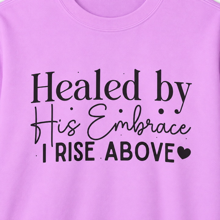 Unisex Lightweight Crewneck Sweatshirt - Healed By His Embrace