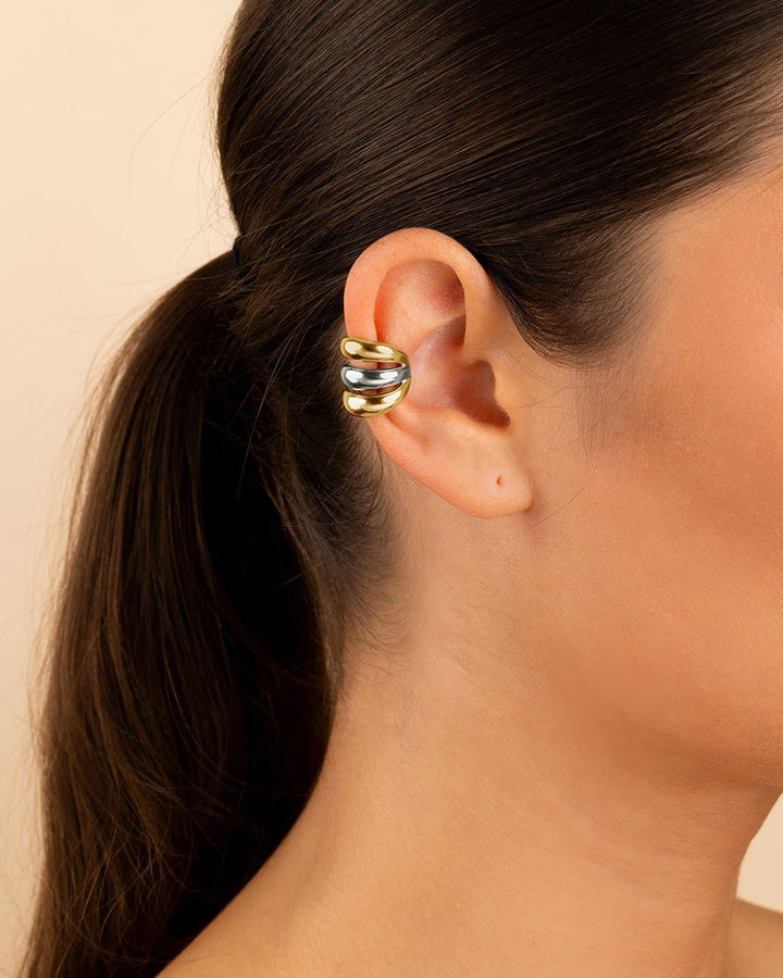 Johanna Two-Tone Ear Cuff Set | Gold & Silver Cuffs