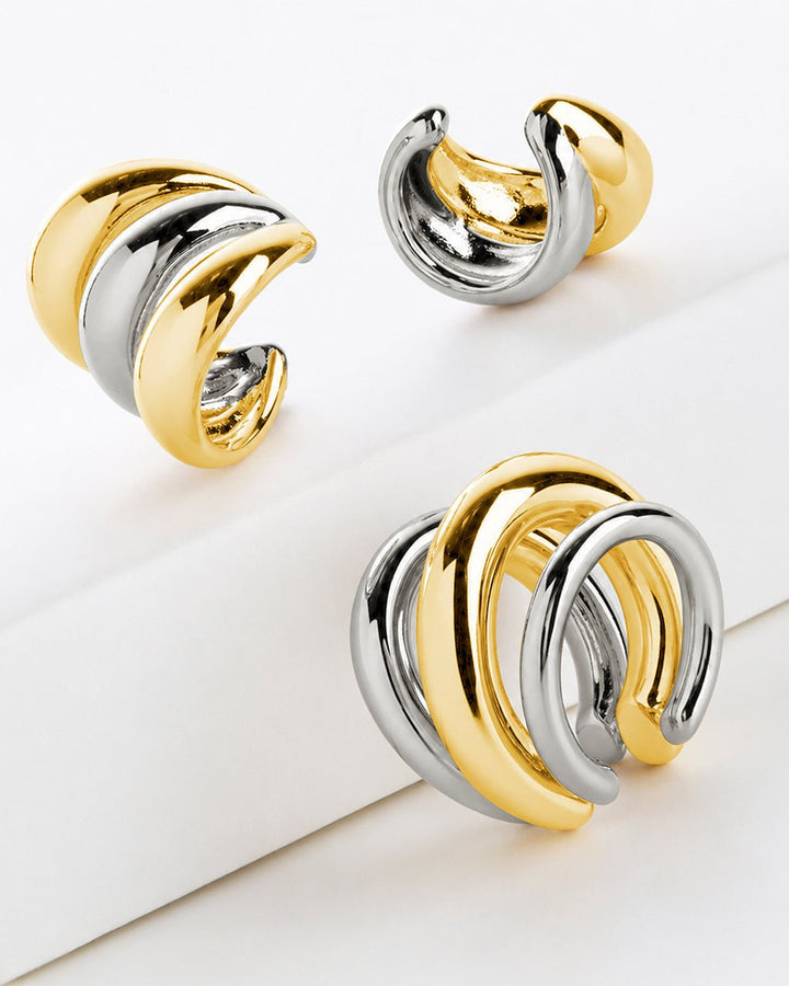 Johanna Two-Tone Ear Cuff Set | Gold & Silver Cuffs