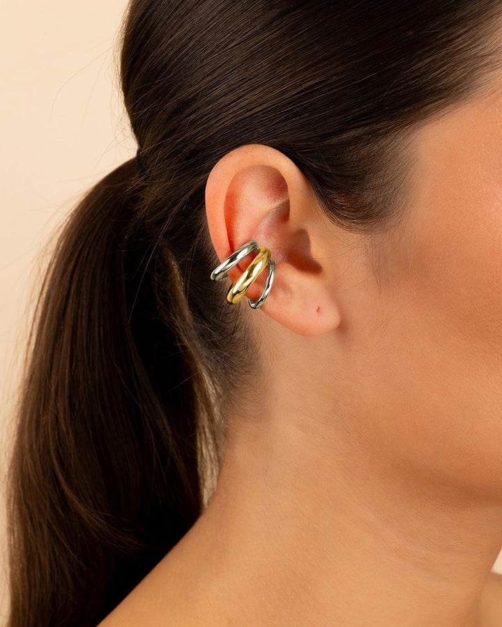 Johanna Two-Tone Ear Cuff Set | Gold & Silver Cuffs