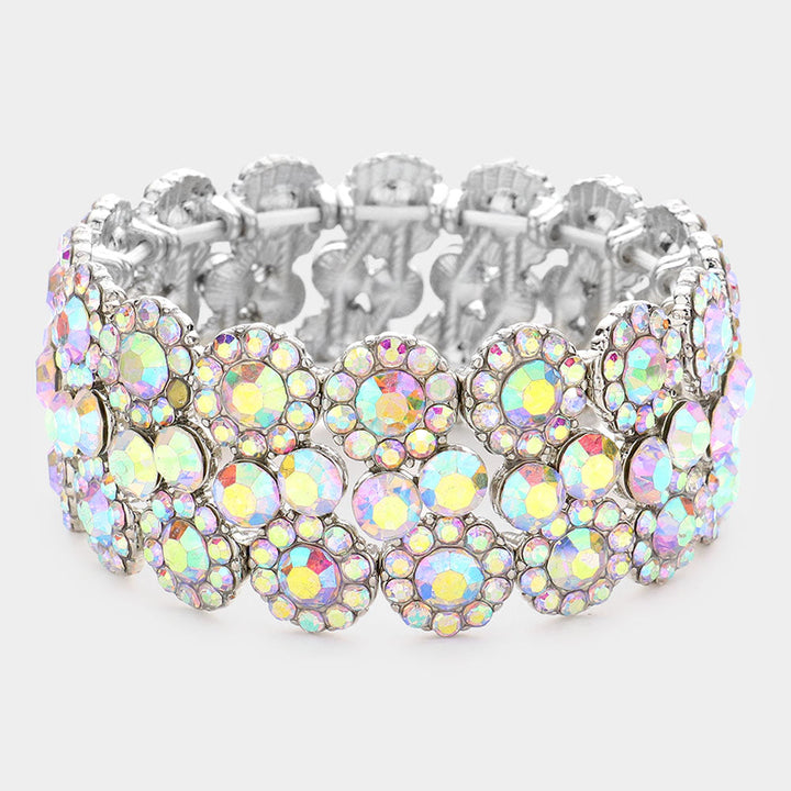 Bubble Stone Stretch Evening Bracelet