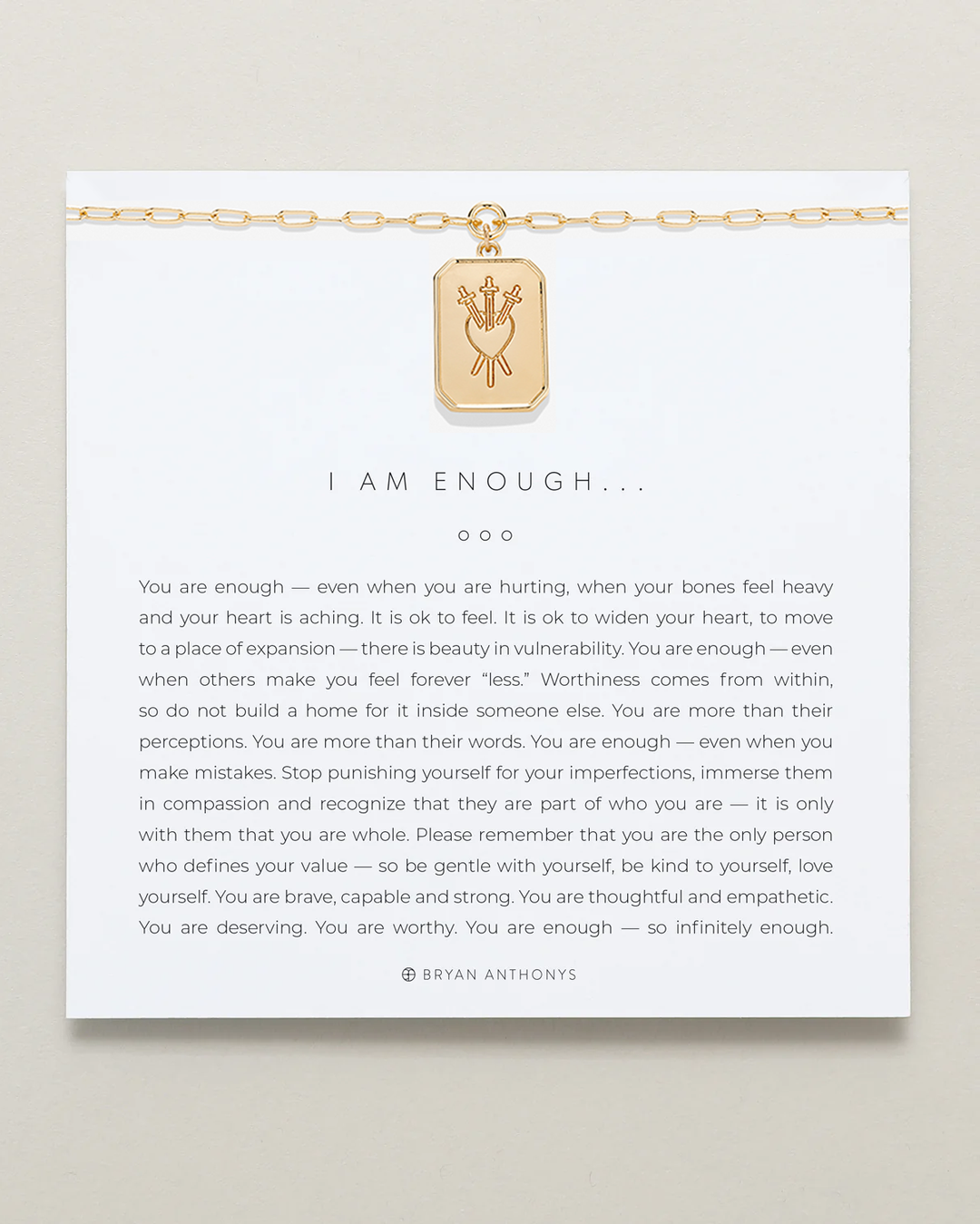 I Am Enough Statement Necklace – Inspirational Jewelry