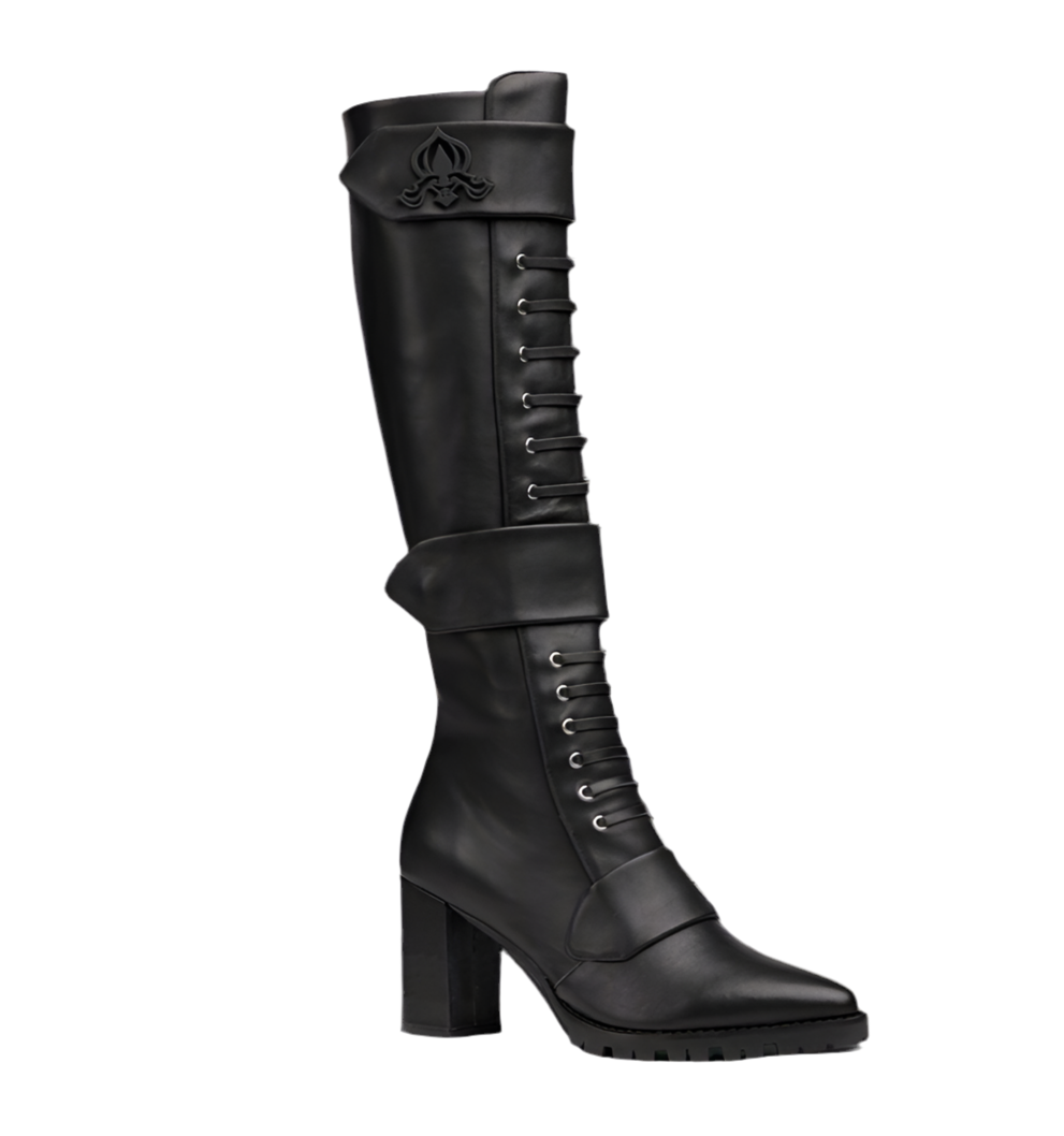 Michaela V Aspen Marta Black Italian Leather Boots