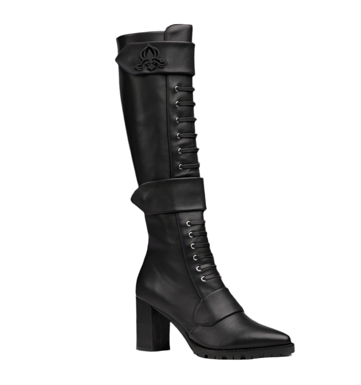 Michaela V Aspen Marta Black Italian Leather Boots