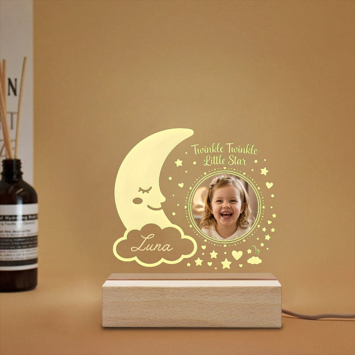 Personalized Twinkle Little Star Photo Night Light