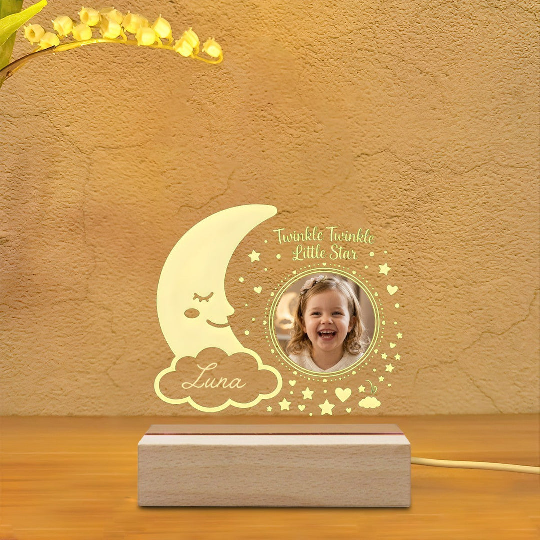 Personalized Twinkle Little Star Photo Night Light