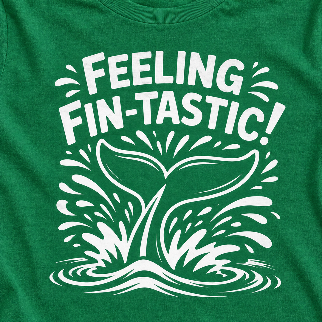 Feeling Fin-tastic Women's Tee, Ocean Lovers Shirt, Beach Vibes Top, Gift for Sea Enthusiasts, Summer Casual Wear