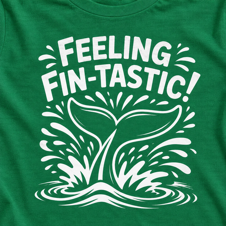 Feeling Fin-tastic Women's Tee, Ocean Lovers Shirt, Beach Vibes Top, Gift for Sea Enthusiasts, Summer Casual Wear