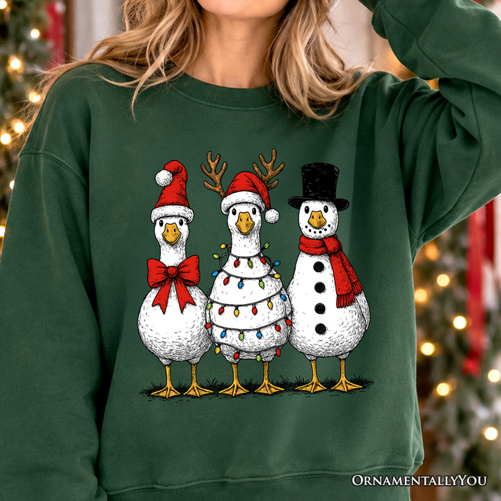 Vintage Christmas Silly Goose Sweatshirt | Snowman Spoof