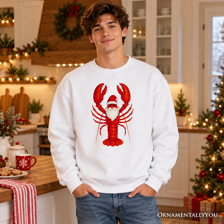 Santa Claws Lobster Sweatshirt | Funny Coastal Christmas