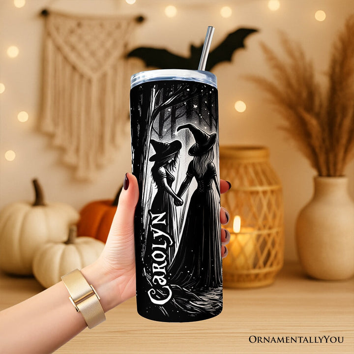 Girls Will Be Girls Personalized 20 oz Spooky Witch Tumbler