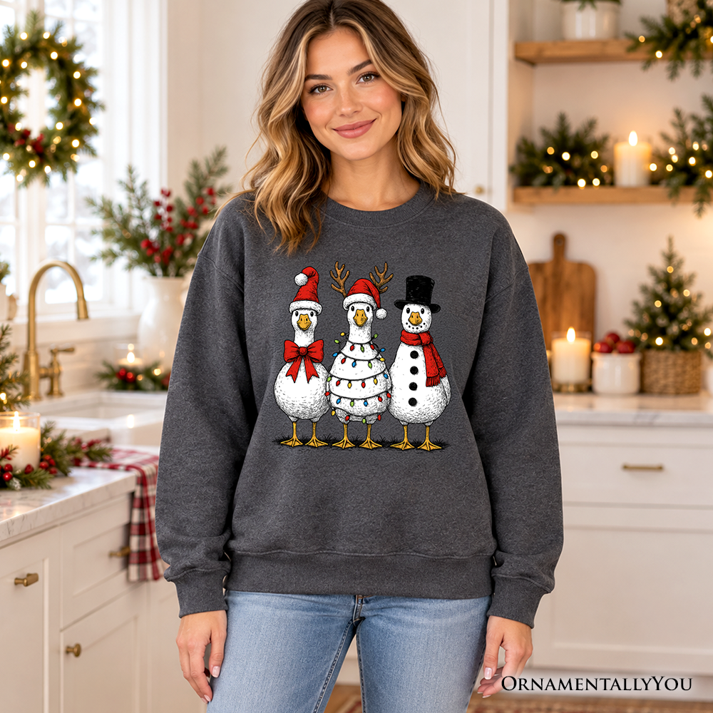 Vintage Christmas Silly Goose Sweatshirt | Snowman Spoof