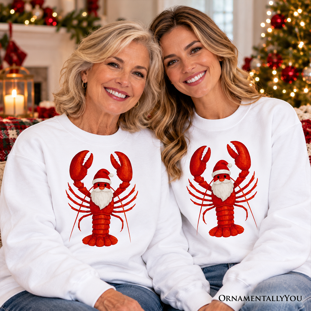 Santa Claws Lobster Sweatshirt | Funny Coastal Christmas