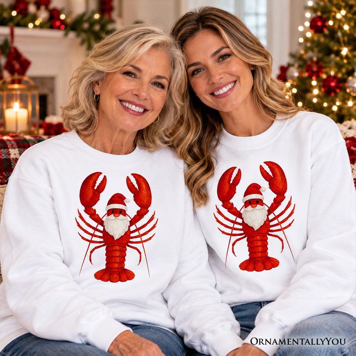 Santa Claws Lobster Sweatshirt | Funny Coastal Christmas