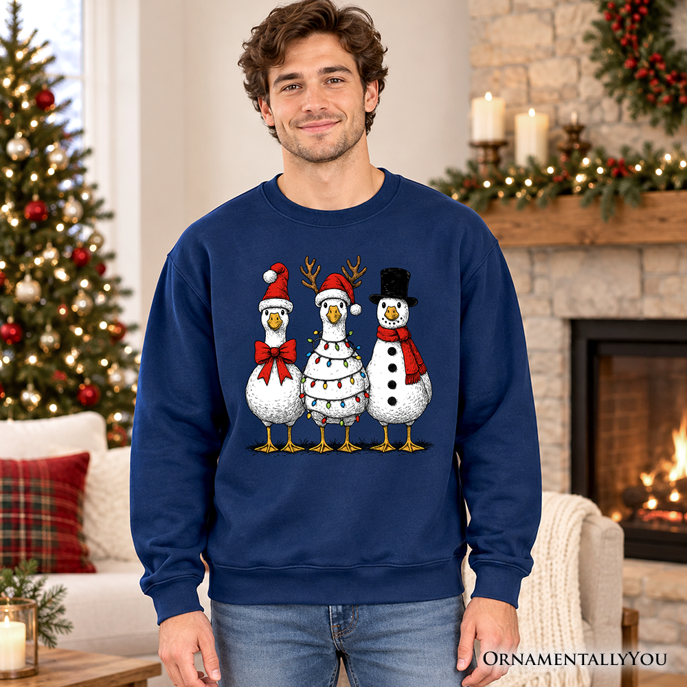 Vintage Christmas Silly Goose Sweatshirt | Snowman Spoof