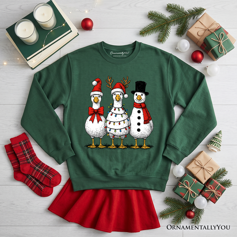 Vintage Christmas Silly Goose Sweatshirt | Snowman Spoof